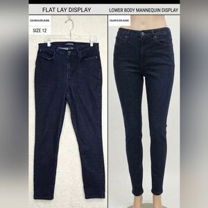 Calvin Klein Women’s Size 12 Dark Wash Skinny Jeans Repreve Recycled Denim